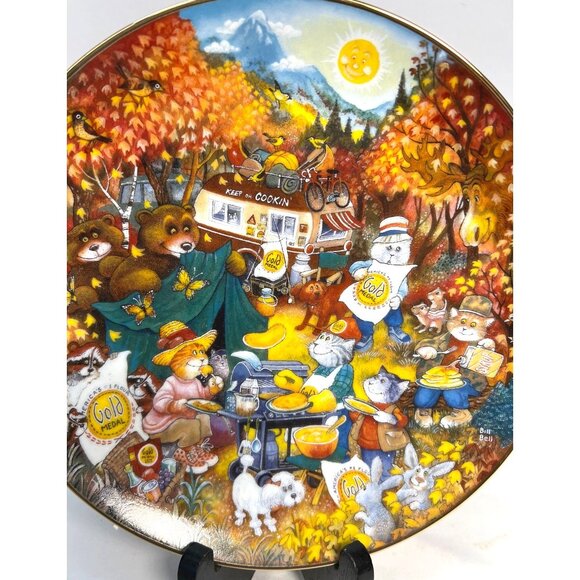 Limited Edition Gold Medal Flapjack Feast Plate By Bill Bell - Picture 2 of 3
